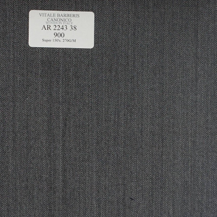 AR 2243 38 CANONICO - 100% Wool - Xám Trơn